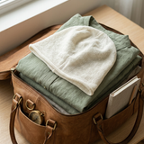 Bomulds- og Linned Slouchy Beanie Letvægts Åndbar Casual Hat