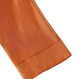 Linned-Cotton Dropped Collar Langærmet Top TRISTAN