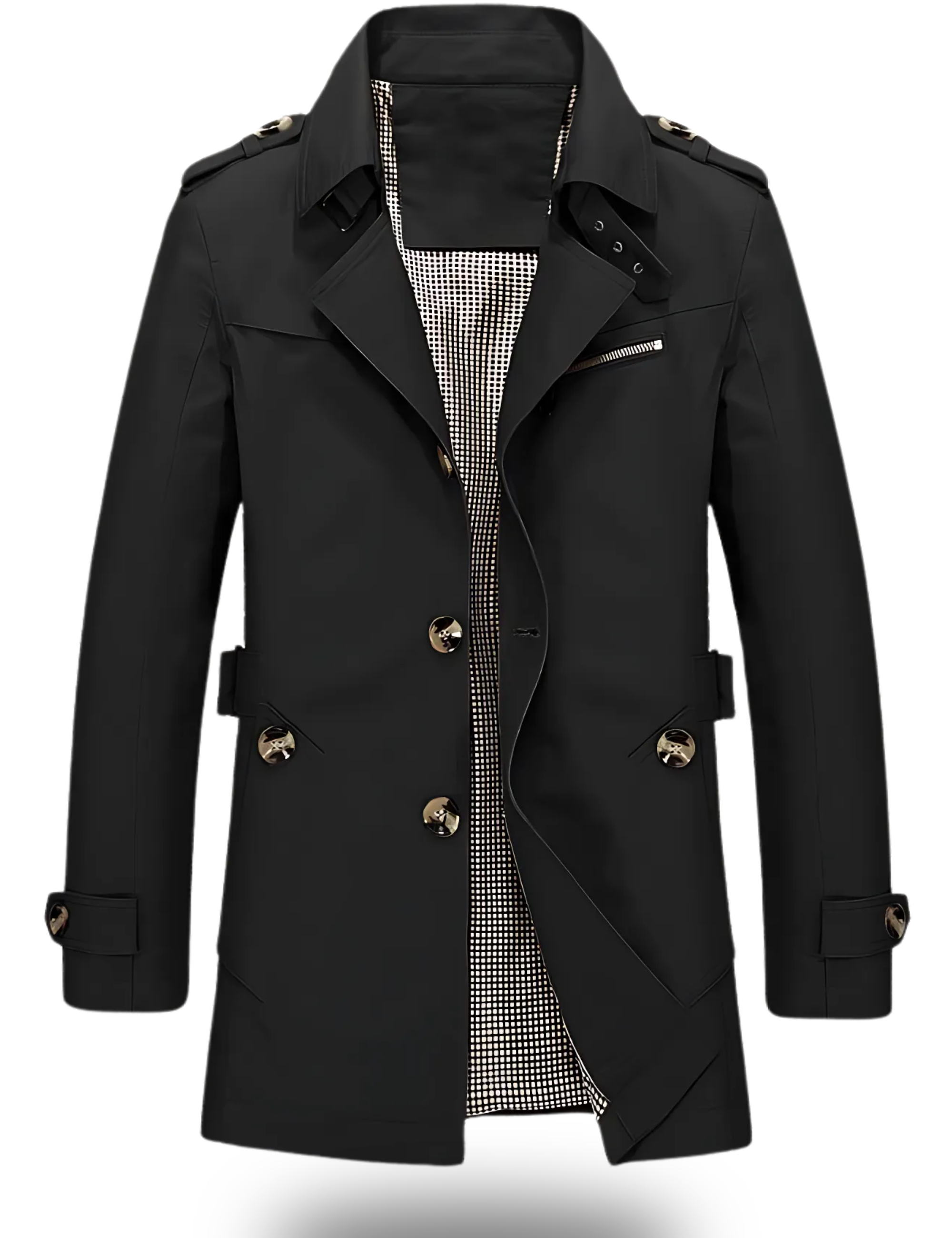 Marcus | Herre Dobbeltbrystet Trenchcoat Med Bælte