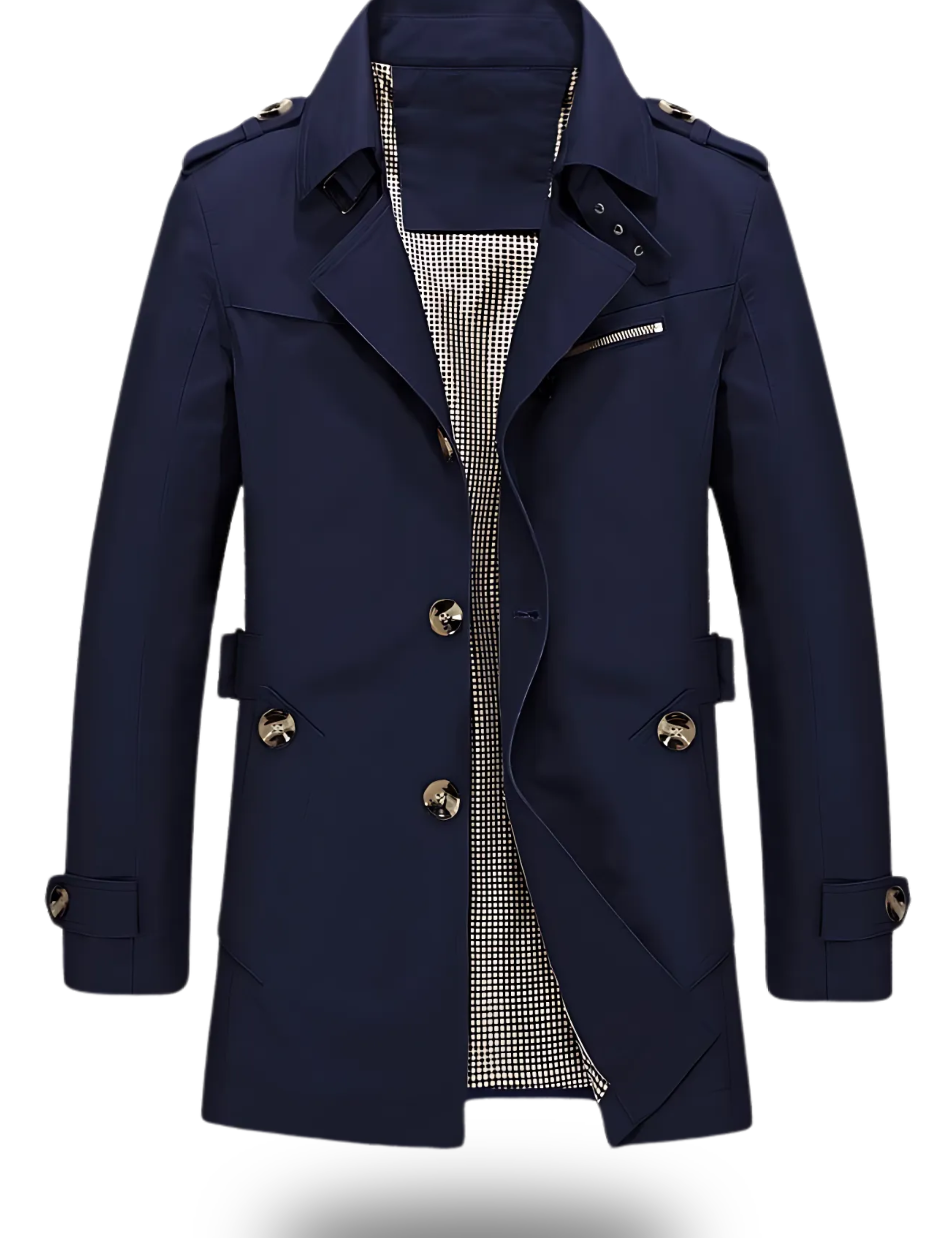 Marcus | Herre Dobbeltbrystet Trenchcoat Med Bælte