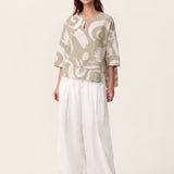 Linned Lagdelt Asymmetrisk Top NOREEN