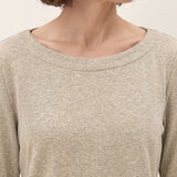 Lyocell Uld Asymmetrisk Kant Sideknap Strik Top CELIA