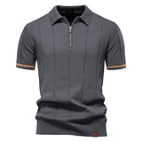 Per™ | Struktur-Zip-Poloshirt