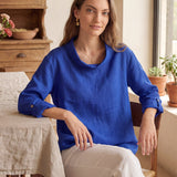 100% Linned Draperet Hals Top HOLLIS