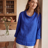 100% Linned Draperet Hals Top HOLLIS