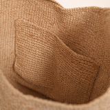 Raffia Straw Bucket Bag Håndvævet Struktureret Skulder Strand Ferie Taske