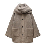 Abigail | Strikket Cardigan med Tørklæde