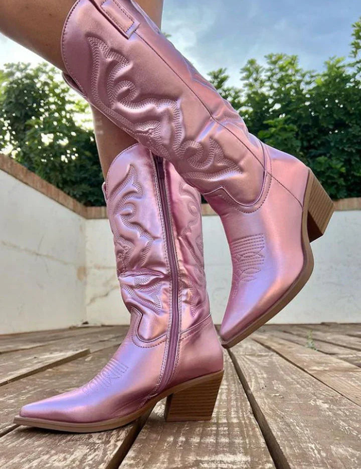 Heidi | Stilfulde Cowboystøvler i Ruskind