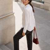 100% Linned Klassisk Skjorte Top SAVANNAH