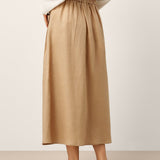 100% Linned Flap Pocket A-Line Skirt IANTHE