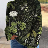 Coralie | Botanisk Print Turtleneck Sweater