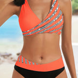 Zuza | Halterneck badedragt med print