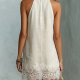 Blanche | Mini Kjole Halterneck Chic Off-White