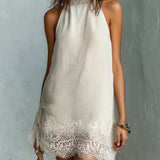 Blanche | Mini Kjole Halterneck Chic Off-White