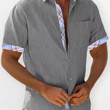 Kolby - Patchwork Ternet Skjorte Med Lomme