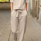 Sæt Siv | Ensfarvede & Komfortable Bukser + Matchende Top