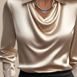 Ida Satinbluse | Tidløs Silhuet med Moderne Glans