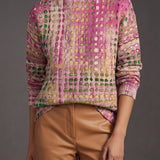 Calyx™ | Orchid Dot Lattice Turtleneck