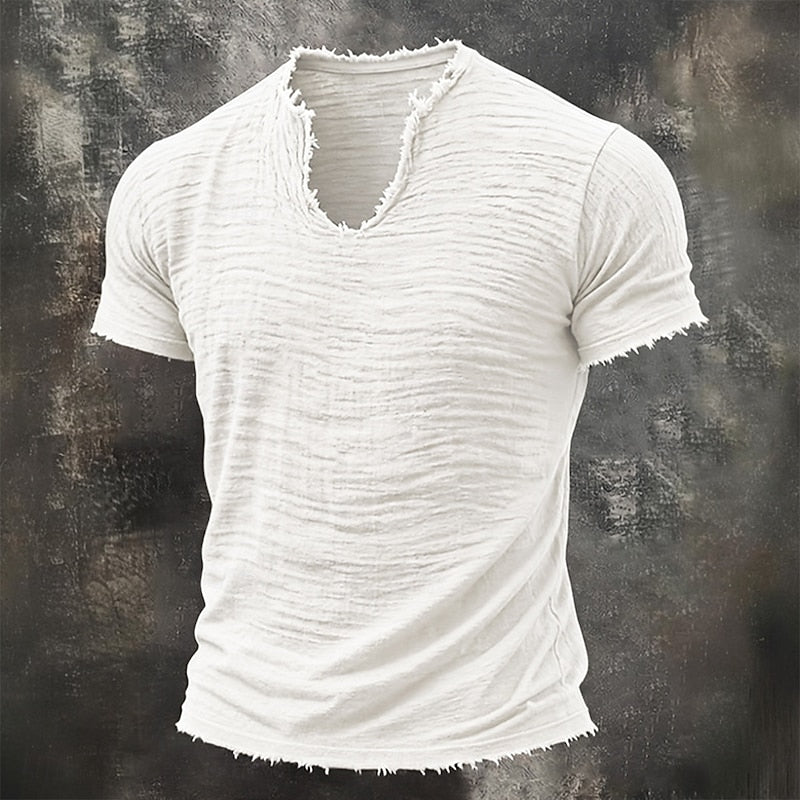 Vintage V-Hals T-Shirt | Høj Komfort
