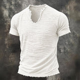 Vintage V-Hals T-Shirt | 100% Bomuld