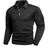 Jens | Polo i Tekstureret Stof med Ærmelomme