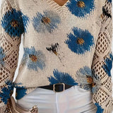 Alma | Elegant Trøje Med Blomsterdesign