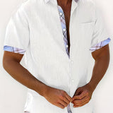 Kolby - Patchwork Ternet Skjorte Med Lomme