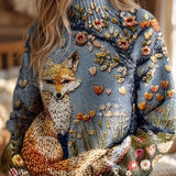 Fennimore | Broderet ræv højhalset sweater