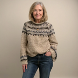 Camille | Retro Islandsk Strikket Sweater