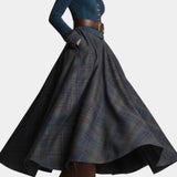 Liza Retro Etnisk Stil Maxi Ternede Suede Kjole