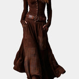 Elegant Lang Vintage Ternede Marlis Kjole