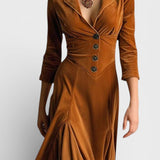 Camelia Lang Velour Blazer Style Kjole