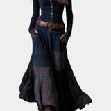 Elegant Lang Vintage Ternet Marlis Kjole