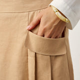 100% Linned Flap Pocket A-Line Skirt IANTHE