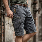 Elias | Funktionel Denim Cargo Shorts