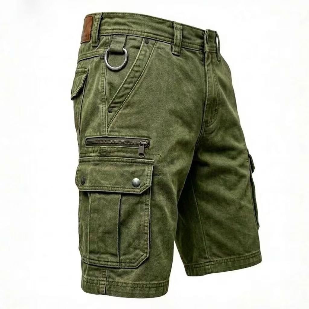 Elias | Funktionel Denim Cargo Shorts