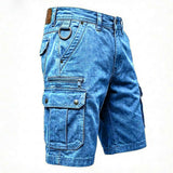 Elias | Funktionel Denim Cargo Shorts