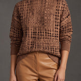Marnie™ | Kastanjefarvet Lattice Turtleneck