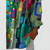 Hanna™ bluse med geometrisk mønster