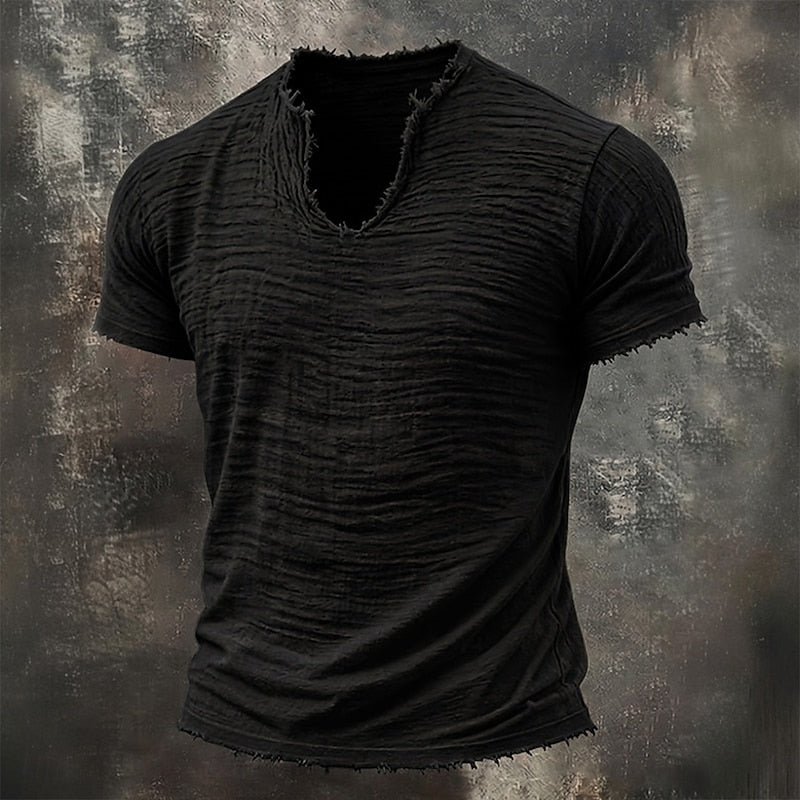 Vintage V-Hals T-Shirt | Høj Komfort