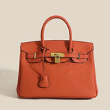 Nina | Klassisk Læder Håndtaske