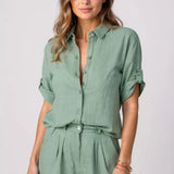 Sæt Linnea | Luftige Linnedbukser + Matchende Skjorte