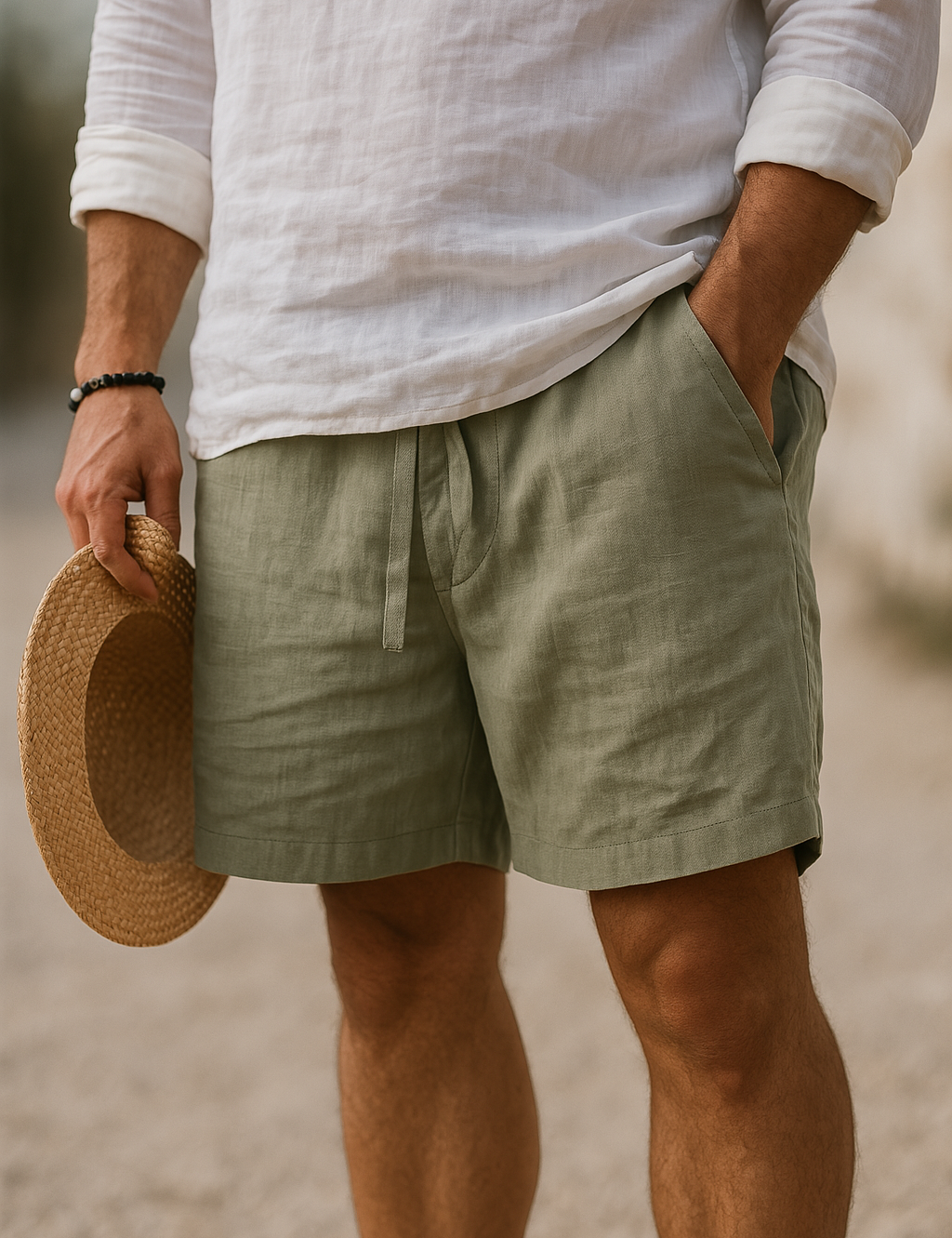 Anker | Herre Drawstring Shorts Over Knæet