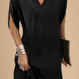 Ida KJOLE | Kort kjole med struktureret V-udskæring