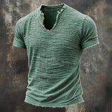 Vintage V-Hals T-Shirt | 100% Bomuld