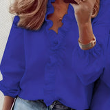 Romina™ – Luftig og elegant bluse med flæser