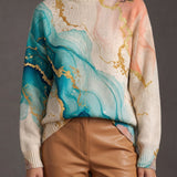 Verity™ | Marmoreret Blæk Turtleneck